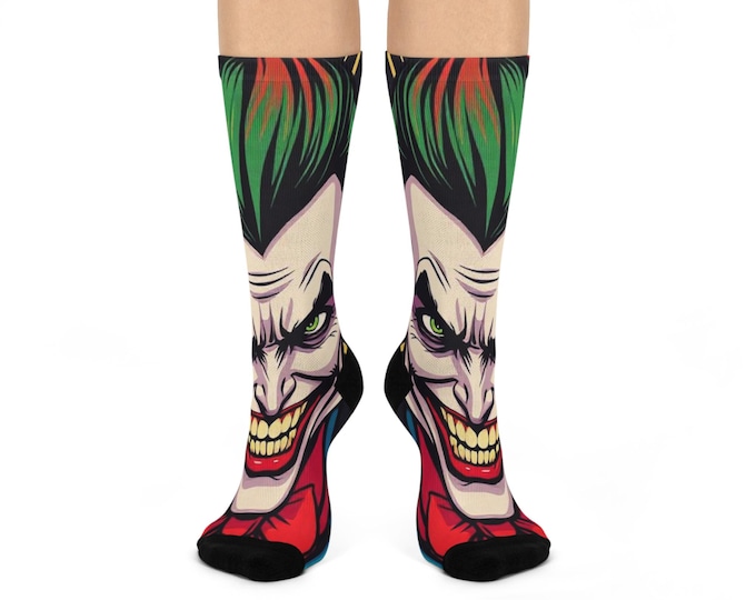 Smiling Joker Face socks | Crew Socks