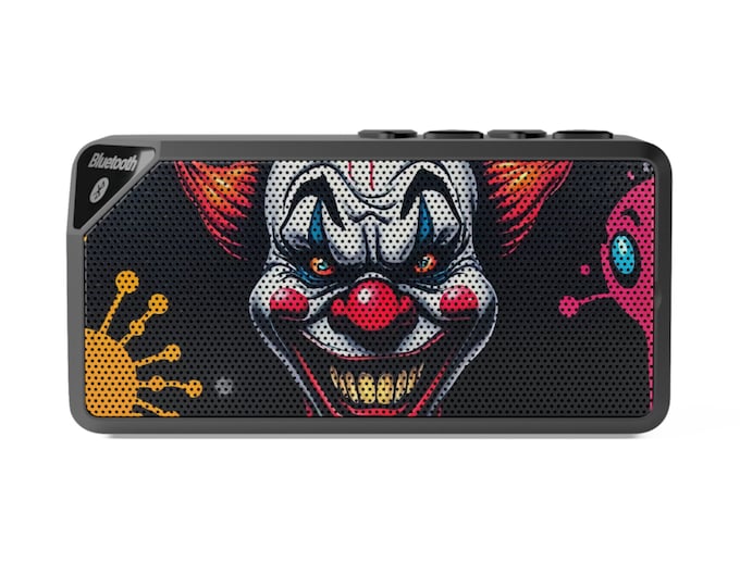 Creepy Clown Face Bluetooth Speaker | Colorful Pop Art Grill
