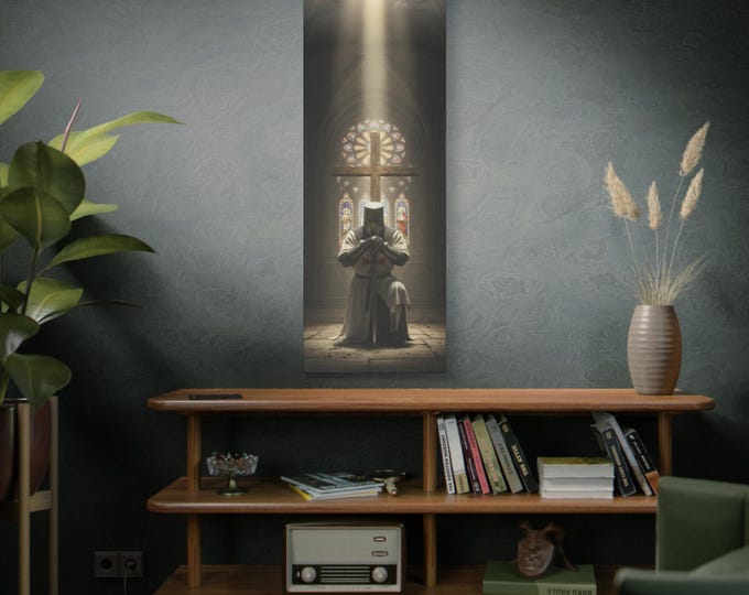 Knights Templar Prayer Canvas | Matte Stretched Wall Art