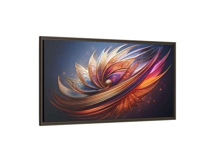 Abstract Floral Swirl Matte Canvas Framed | Multicolor Wall Art