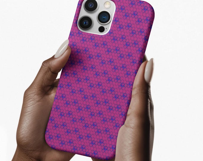 Pink Hexagon Pattern Tough Case | Geometric Phone Cover