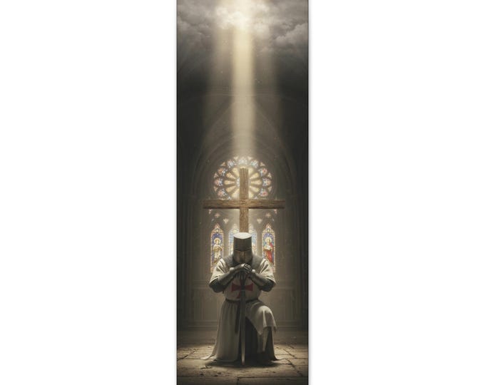 Knights Templar Prayer Canvas | Matte Stretched Wall Art