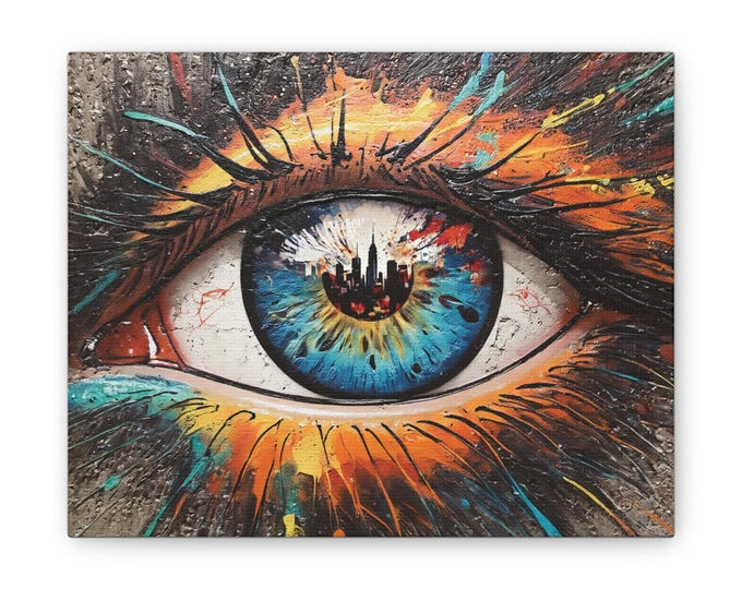 Eye Of The City Reflection Canvas