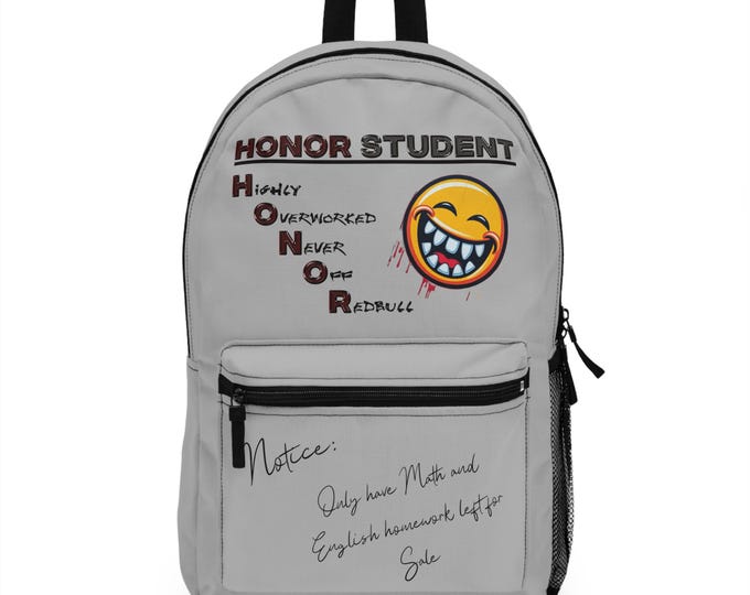 Honor Student Funny Emoji Notebook Doodle Backpack | School Bookbag