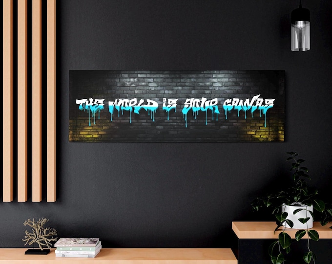 Graffiti "The World Is Yours" Matte Canvas
