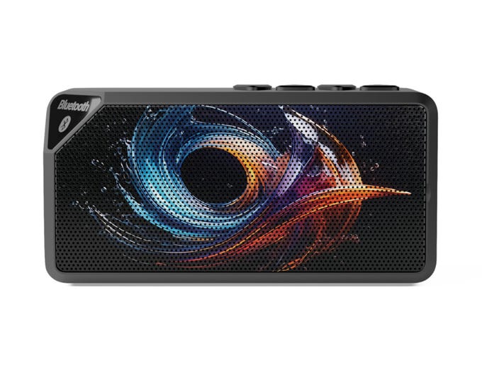 Abstract Cosmic Vortex Bluetooth Speaker