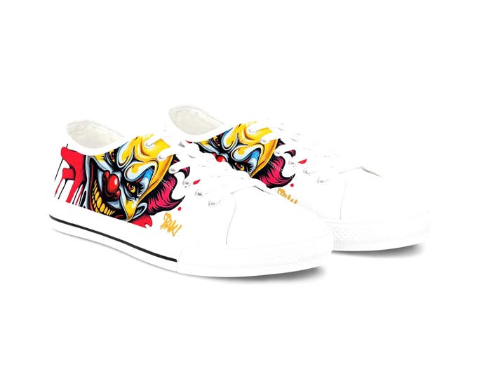 Evil Circus Clown Sneakers | Low Top Sneakers