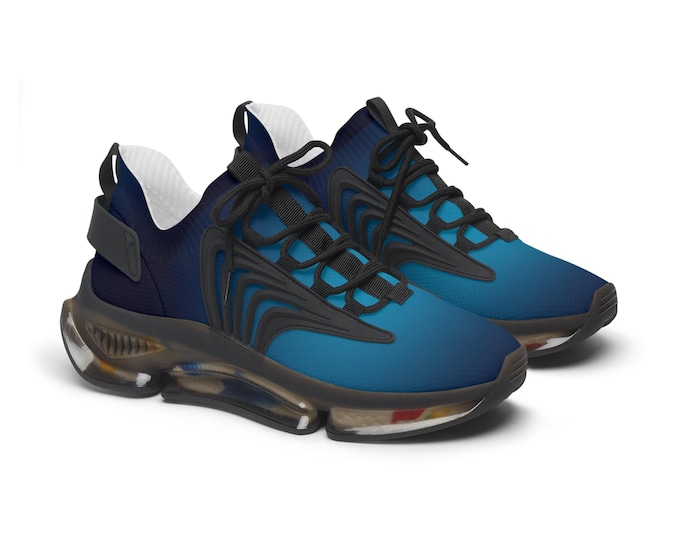 Gradient Blue Athletic Mesh Sneakers | Womens Running Shoes