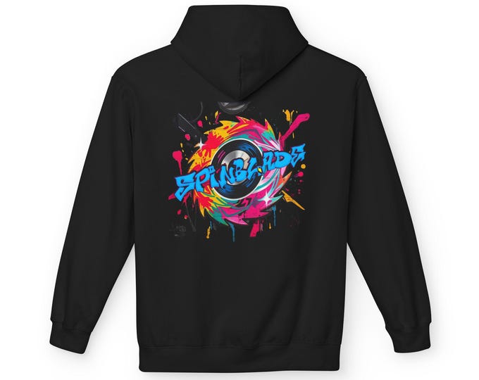 Spinblade Graffiti Saw Hoodie | Colorful DJ Record Streetwear
