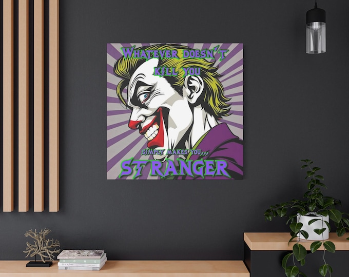 Smiling Joker Portrait Matte Canvas