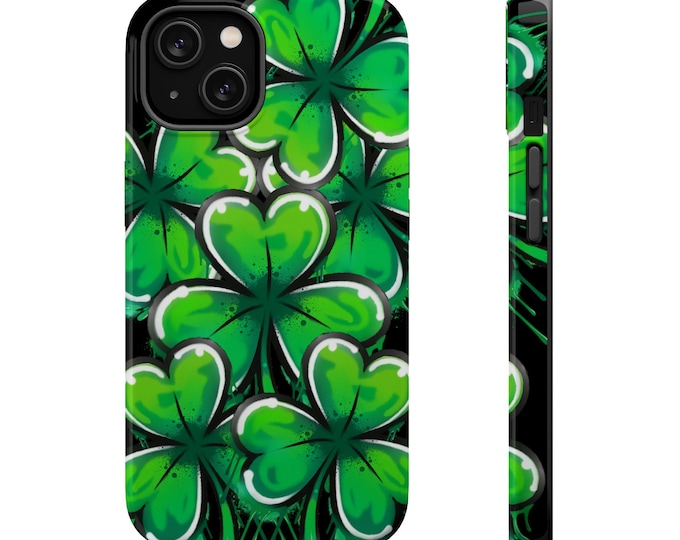 Four Leaf Clover Pattern Phone Case | Magnetic Impact-Resistant Case