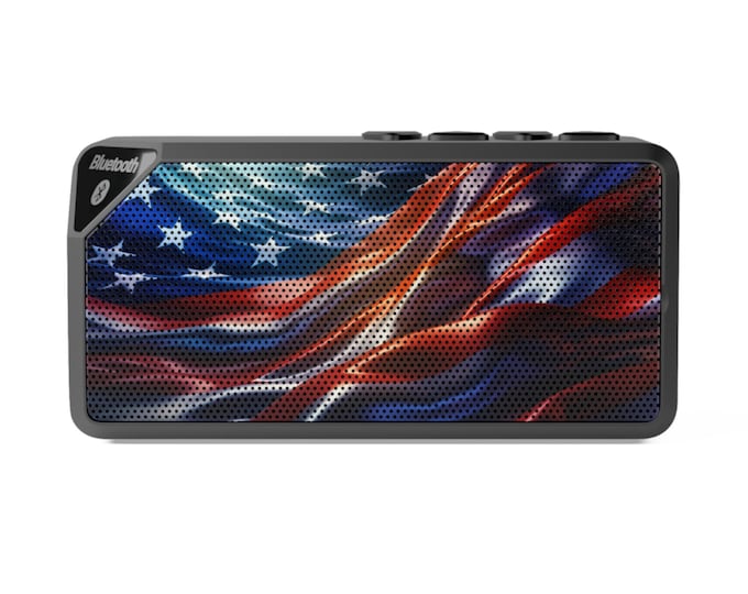 American Flag Bluetooth Speaker | Patriotic Speaker Grill Design