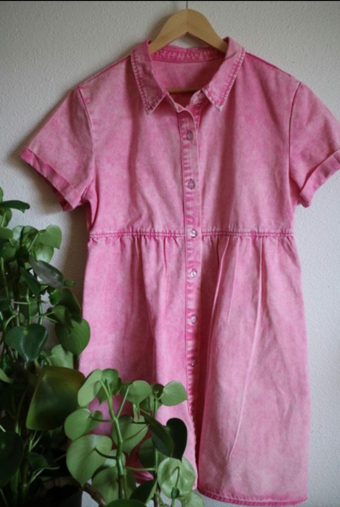 open lace back dress Baby Pink Acid Wash Knit Sleeveless Mini Dress main image 1