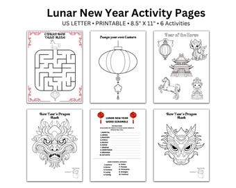 Lunar New Year 2026 Activity Pack, Year of the Horse Activities, Lunar New Year Activities, Year of the Horse Coloring Activities