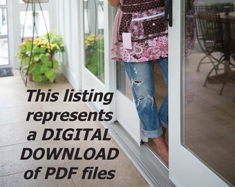 Apron Pattern PDF - Women's Full and Half -  Apron Pattern - Vendor Apron - Apron Sewing Pattern - Sewing Pattern - PDF Pattern - MollyMade