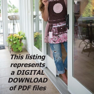 Apron Pattern PDF - Women&#39;s Full and Half -  Apron Pattern - Vendor Apron - Apron Sewing Pattern - Sewing Pattern - PDF Pattern - MollyMade