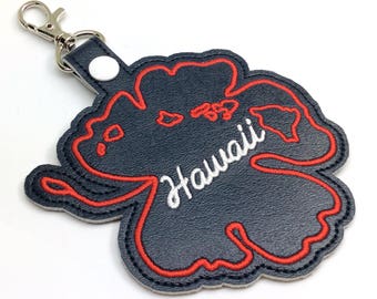 Hawaii state snap tab - DIGITAL DOWNLOAD - In The Hoop Embroidery Machine Design - key fob - keychain - luggage tag - MollyMade