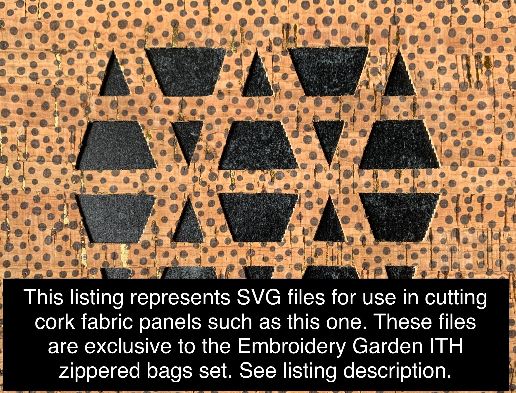 SVG files - SET 3 Diamond Motif - 22 digital files for cutting front panels for the Embroidery Garden ITH Zippered Bags Set - MollyMade