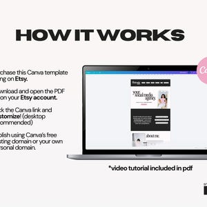 Social Media Manager Website Template | Canva Portfolio for Freelance Digital Marketing Services | B&W + Pink Style image 7