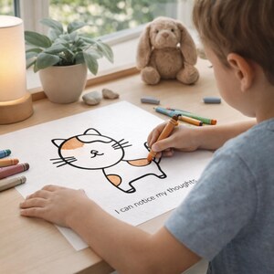 Páginas para colorear conscientes para niños / Actividades relajantes, a partir de 4 años (Descarga en PDF) imagen 7