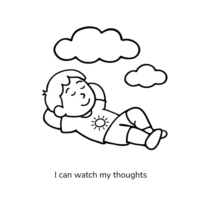 Páginas para colorear conscientes para niños / Actividades relajantes, a partir de 4 años (Descarga en PDF) imagen 4