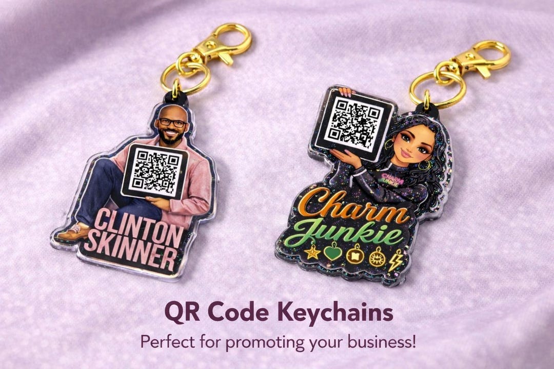 Custom QR Code Keychain for Business Marketing | Scan to Pay, Social ...