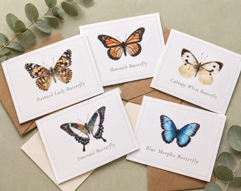 Monarchfalter Grußkarten Set | Schreibwaren Geschenk für Sie, Danke, Ermutigung