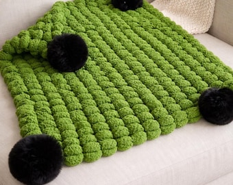 Grüne Plüsch-Decke, weicher, gemütlicher Überwurf, flauschige Fleece-Decke, warme Decke, Wohnkultur, Geschenk für sie