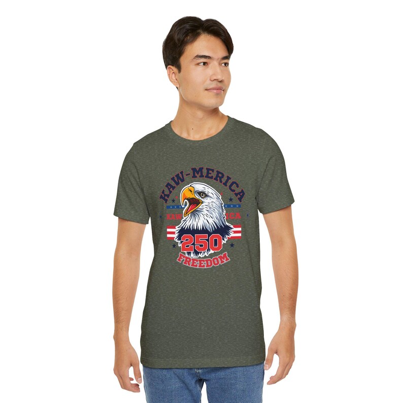 Kaw-Merica 250 Freedom T-Shirt | America 250th Anniversary Tee | Patriotic Eagle Shirt | Fourth of July Gift image 15