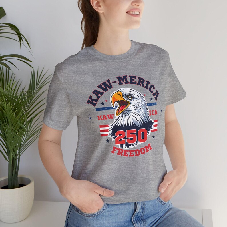 Kaw-Merica 250 Freedom T-Shirt | America 250th Anniversary Tee | Patriotic Eagle Shirt | Fourth of July Gift image 10