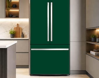 Solid Color Küche Kühlschrank Wrap Vinyl Aufkleber moderne Abdeckung