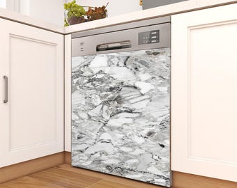 Schwarzer Nero Marquina Marmor Magnet oder Vinyl - anspruchsvolles Küchendekor