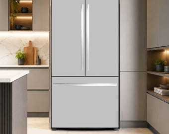 Solid Grau Kühlschrank Wrap Vinyl Sticker Peel & Stick Cover