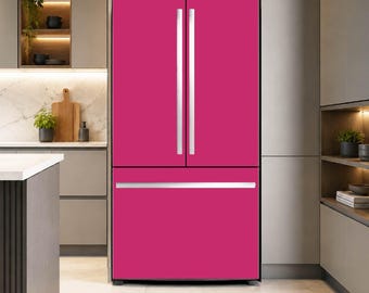 Matte Rosa Kühlschrank-Vinylverpackung - Abnehmbare Küchengeräteabdeckung
