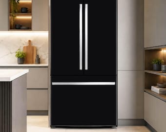 Schwarzer Kühlschrank Wrap Vinyl Sticker Peel & Stick Cover