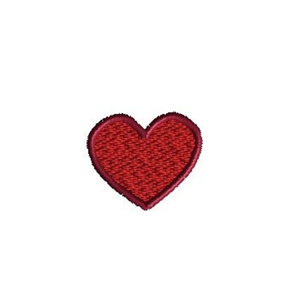 Mini Heart with Satin Outline Machine Embroidery Design-INSTANT DOWNLOAD
