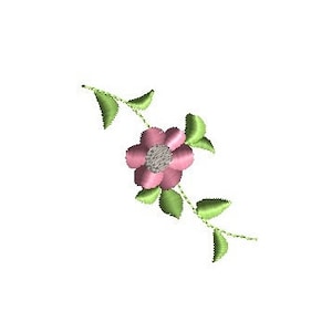 Maskinbroderidesign för miniblomma med vinstockar - DIREKT NEDLADDNING