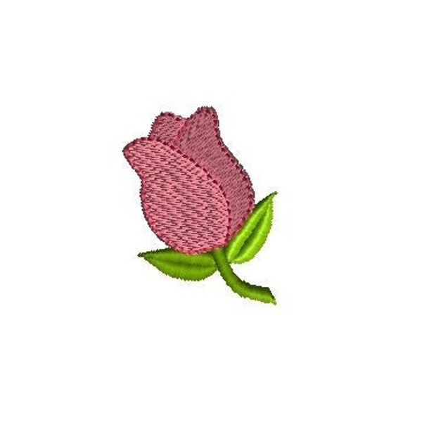 Mini Rose Bud Machine Embroidery Design-INSTANT DOWNLOAD-3 sizes