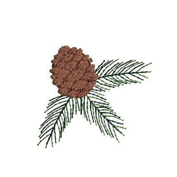 Mini Pine Cone Machine Embroidery Design-INSTANT DOWNLOAD