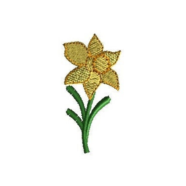 Mini Daffodil Machine Embroidery Design-INSTANT DOWNLOAD-3 sizes