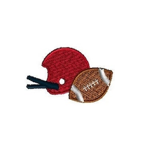 Mini Football with Helmet Machine Embroidery Design-INSTANT DOWNLOAD-3 sizes
