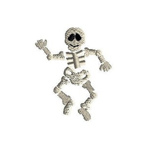 Mini Dancing Skeleton Machine Embroidery Design-INSTANT DOWNLOAD-3 sizes