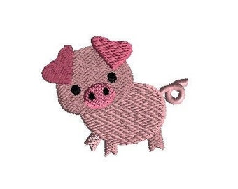 Mini Pig 2 Machine Embroidery Design-INSTANT DOWNLOAD