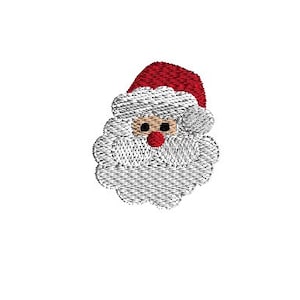 Mini Santa Face Machine Embroidery Design-INSTANT DOWNLOAD