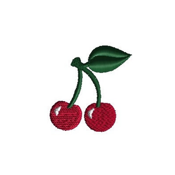 Mini Cherries 2 Machine Embroidery Design-INSTANT DOWNLOAD-3 sizes