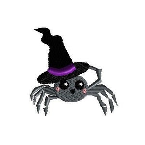 Mini Spider Witch Machine Embroidery Design-INSTANT DOWNLOAD-3 sizes