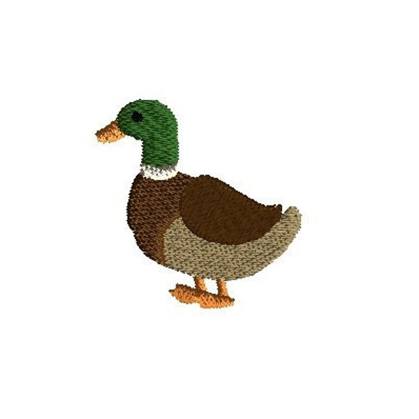 Mini Mallard Duck Machine Embroidery Design-INSTANT DOWNLOAD