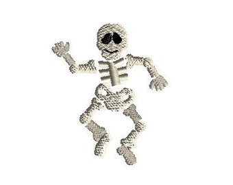 Mini Dancing Skeleton Machine Embroidery Design-INSTANT DOWNLOAD-3 sizes