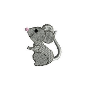 Diseño de bordado a máquina de mini ratón - DESCARGA INSTANTÁNEA - 3 tamaños