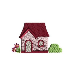 Mini Cottage Machine Embroidery Design-INSTANT DOWNLOAD